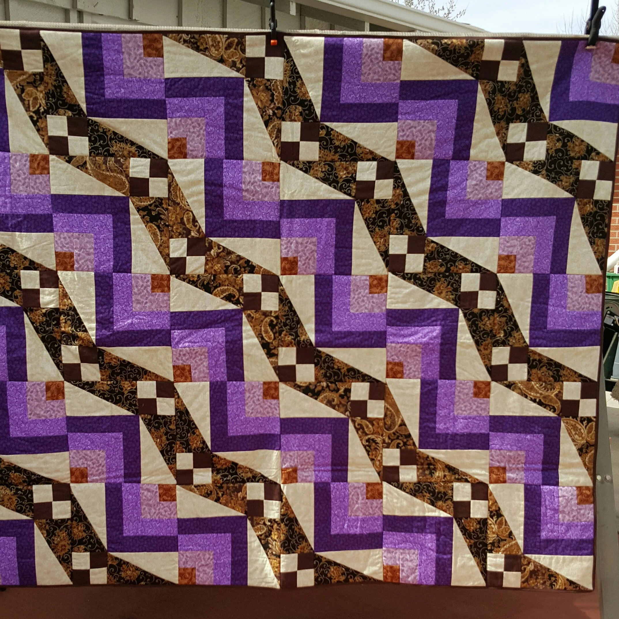 Purple and Brown Squiggles and Squares