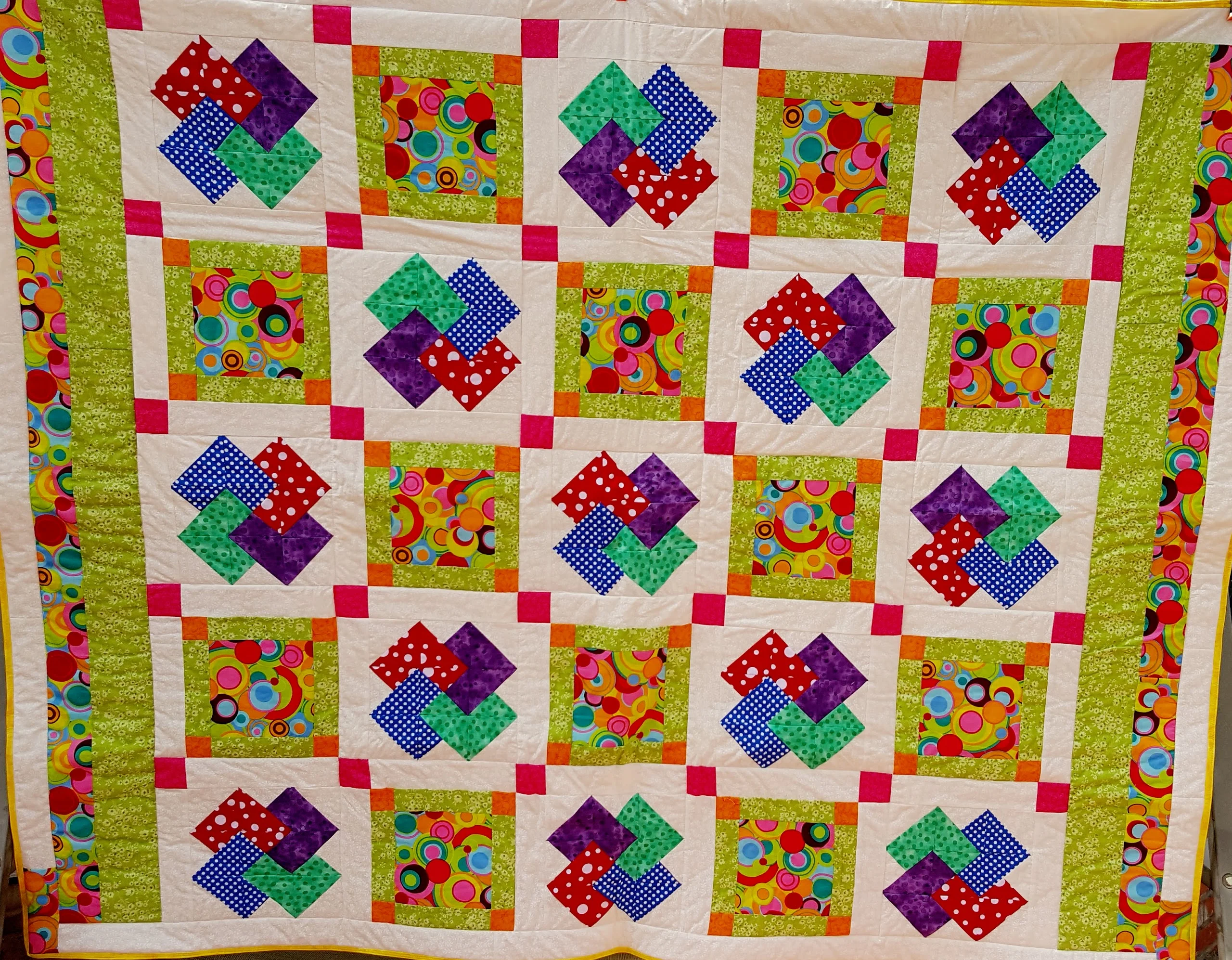 Fun Squares with Lime Border